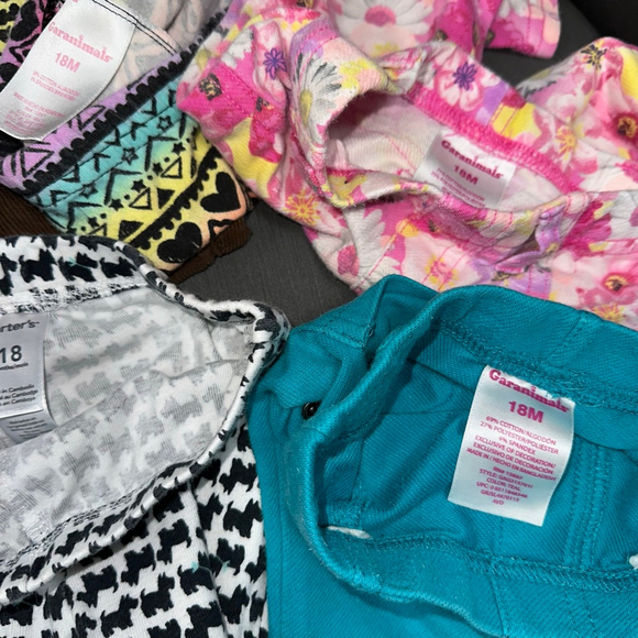 Lot of 8 Baby Girl Toddler Bottoms Bundle Pants Size 18 Months Multi-Color - Picture 9 of 10